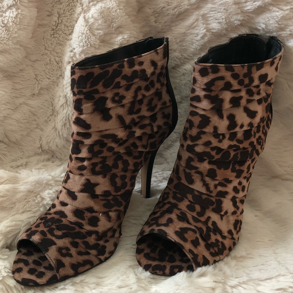 High-Heeled Open Toe Boots